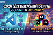 2026 全球最受欢迎的 IDE 排名：VS Code 还是 JetBrains？